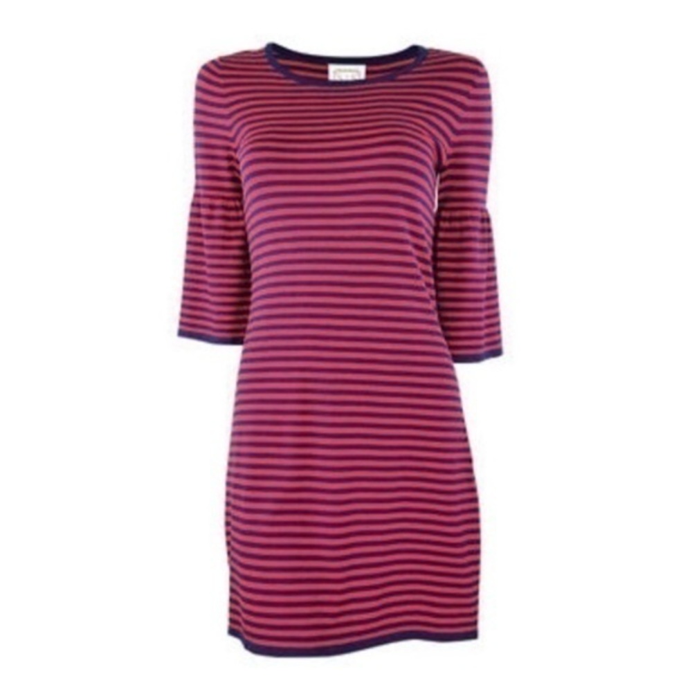 STS Sail to Sable red blue stripe knit dress